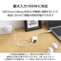 USB Type-C(TM)変換アダプター 2ポート/PD充電付き 写真3