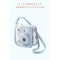 instax mini 12用(チェキ) カメラケース/クリア/ブルー 写真3