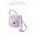 instax mini 12用(チェキ) カメラケース/クリア/ピンク 写真3