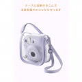 instax mini 12用(チェキ) カメラケース/クリア/パープル 写真3