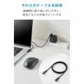 USB Type-C(TM)ケーブル やわらか両端L字タイプ 写真3