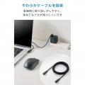 USB Type-C(TM)ケーブル やわらか両端L字タイプ 写真3