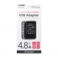 USB電源アダプタ4ポート 4.8A ブラック PG-UAC48A02BK 写真3