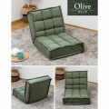 ポケットコイル座面 繋がるソファ 座椅子 横連結可能 リクライニング  リラックスチェア パーソナルチェア ファブリック オリーブ RMTH-03-OLV 写真3