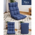 座椅子 座イス ソファー リクライニングソファ 低反発 レバー ハイバック 首が楽 リクライニングチェア リラックスチェア フロアチェア ネイビー RMBS-55-NV 写真3