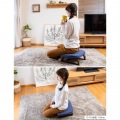 正座椅子 天然木 高さ17cm あぐら 座面傾斜 美姿勢 背筋が伸びる 軽い コンパクト おしゃれ ファブリック ネイビー RMHZ-40-NV 写真3