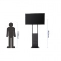 サイネージ スタンド ハイポジションスタンド壁寄せタイプ | 20kg 省スペース 壁寄せ 高さ調整 チルト調整 VESA対応 収納スペース 写真3