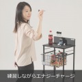 ダーツサイドラック 昇降機能付き 自宅でダーツバーのように遊べる ドリンクホルダー 収納付きラック 矢 フライト チップ シャフト バレル BLITZER 写真3