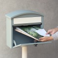 スタンドポスト おしゃれ かわいい 置くだけ 簡単設置 鍵付き ダイヤル式 取り出しやすい アンカー対応 錆びにくい 【Sesto(セスト)】(ブルーグレー) 写真3