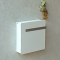 壁掛けポスト 鍵付き ひねりタイプ錠 スリット窓付き ステンレス 上蓋付き 錆びにくい 【Casto(カスト)】(グレージュ) 写真3
