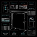バウヒュッテ スタンディングデスク 700 ( ブラック )  BHD-700 | パソコンデスク スタンディングデスク 昇降 高さ調節 引出し 幅70 奥行45 オフィスデスク 写真3