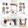 バウヒュッテ スタンディングデスク BHD-600H-NA | 勉強机 スタンディングデスク 昇降 高さ調節 幅60 シンプル パソコンデスク オフィスデスク テレワーク 写真3