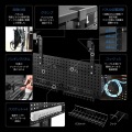 デスク ブラック 幅 50cm × 奥行き 7.7cm × 高さ 29?46cm ケーブルオーガナイザー 〈2021年6月の新仕様版〉 写真3