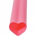 ハート型ストロー(200本入)ピンク 直径10×210mm 写真3