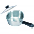 18-8ミルクパン(蓋付) 16cm(つや消し) 31227 ※ ガス火専用 写真3