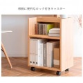 ラック  幅40 高さ61 DSR-001 ホワイト 宮武製作所 | 本 ファイル 収納 リビング キャスター付き 写真3