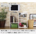 木製 スリム シェルフ 本棚 幅60cm S字ラック ジグザグラック 棚 オープンラック コミック 本 CD DVD A4 A3 収納 おしゃれ ダークブラウン 2段 ジーグ iw-1105 写真3
