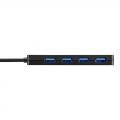 USB3.0 バスパワーハブ 4ポート ケーブル収納 ブラック 写真3