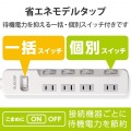 一括&個別スイッチ付 省エネタップ 写真3