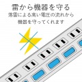 ほこり防止シャッター付 雷ガードタップ 写真3