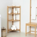 Bamboo コーナーラック4段 竹材使用 シンプル 耐久性が高い 軽量 移動が簡単 積み重ねOK ナチュラル 玄関 リビング 洗面所 写真3