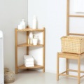 Bamboo コーナーラック3段 竹材使用 シンプル 耐久性が高い 軽量 移動が簡単 積み重ねOK ナチュラル 玄関 リビング 洗面所 写真3