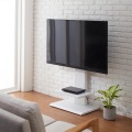 壁掛け風アングルテレビ台ロー ホワイト 写真3