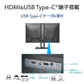 24.5型 / 1920×1080 / HDMI、USB Type-C / ブラック / スピーカー：なし /「5年保証」/ フリースタイルスタンド 写真3