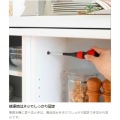 カウンター下収納 ラック 引戸タイプ キャビネット 木製 ホワイト 白 幅120 奥行29.6 高さ84.9cm 白井産業 PTS-8512SD WH ピタシエ 写真3