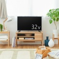 テレビ台 ローボード 白井産業 32-43V型テレビ対応 コンパクト 一人暮らし コード収納 おしゃれ ナチュラルブラウン 幅80.1 奥行40.3 高さ42cm  FBW-4080HNA 写真3