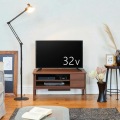 テレビ台 ローボード 白井産業 32-43V型テレビ対応 コンパクト 一人暮らし コード収納 ダークブラウン幅80.1 奥行40.3 高さ42cm FBW-4080H DK フェルボワ 写真3