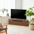 テレビ台 ローボード 白井産業 49-55V 大型テレビ対応 どんな角度でも設置可能 収納 キャスター付き ダークブラウン 幅130 奥行42.2 高さ36cm ROC-3513DH DK 写真3