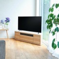 テレビ台 ローボード 白井産業 32-49V型テレビ対応 どんな角度でも設置可能 収納 キャスター付き ナチュラルブラウン 幅110 奥行42.2 高さ36cm ROC-3511DH NA 写真3