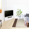 テレビ台 ローボード 白井産業 32-49V型テレビ対応 テレビボード 一人暮らし 収納 キャスター付き ホワイト 幅110 奥行42.2 高さ36cm ROC-3511DH WH 写真3