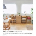 デスク 白井産業 机 パソコンデスク デスクワーク 作業台 収納 中棚付き リビング 約幅60 奥行42 高さ72cm ナチュラルブラウン ナチュリカ NTU-7060DESKNA 写真3