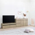 テレビ台 白井産業 幅120cm 高さ37cm グレー 50V型対応 TVボード ローボード ナチュリカ 写真3