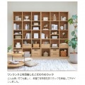 フリーラック シェルフ 白井産業 飾り棚 オープンラック 横置き可 正方形 マス目 木目調 ナチュラルブラウン 幅124 高さ124.2 奥行29.7cm レジェルノLGE-1212NA 写真3