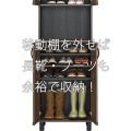シューズボックス 白井産業 シューズラック 下駄箱 通気性抜群 約24足収納 靴箱 玄関収納  おしゃれ 幅60cm 約高さ185cm ダークブラウン GBT-1860D 写真3