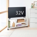 【32型テレビ用】 テレビ台 ローボード テレビボード 一人暮らしの部屋や狭いスペースにぴったりサイズ ホワイト 白木目 写真3