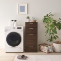 チェスト タンス 白井産業 幅40cm 高さ100cm ダークブラウン 引出5段 衣類収納 隙間収納 スリムタイプ フルニコ 写真3