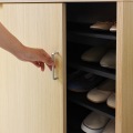 下駄箱 シューズボックス 白井産業 幅81cm 高さ114cm ナチュラルブラウン 引き戸 約28足収納 靴箱 玄関収納 シューズラック フルニコ 写真3