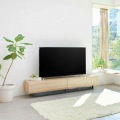 テレビ台 白井産業 幅180cm 高さ36cm ナチュラルブラウン 75V型対応 木質感のあるローボード ログーノ 写真3
