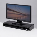 電源タップ+USBポート付き机上ラック(W600×D200 ブラック) 写真3