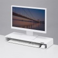 電源タップ+USBポート付き机上ラック(W600×D200 ホワイト) 写真3