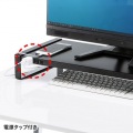 電源タップ＋USBハブ付き机上ラック(W1000) 写真3