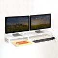木製机上ラック(W1000・ホワイト) 写真3