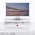 USBハブ付モニター台(ホワイト) 写真3