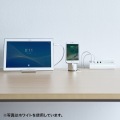 クランプ式USB充電器(TypeC1ポート＋USB3ポート・ブラック) 写真3