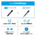 ワイヤレスマイク付き拡声器スピーカー(バッテリー内蔵・ワイヤレスマイク1本対応) 写真3
