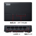 スイッチングハブ(5ポート・マグネット付き) 写真3